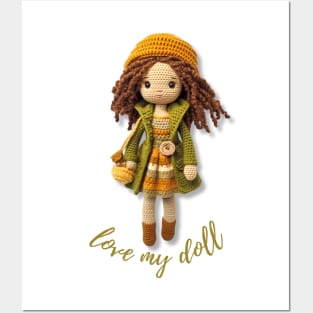 Handmade Wool Doll, Cozy and Cute - design 4 Posters and Art